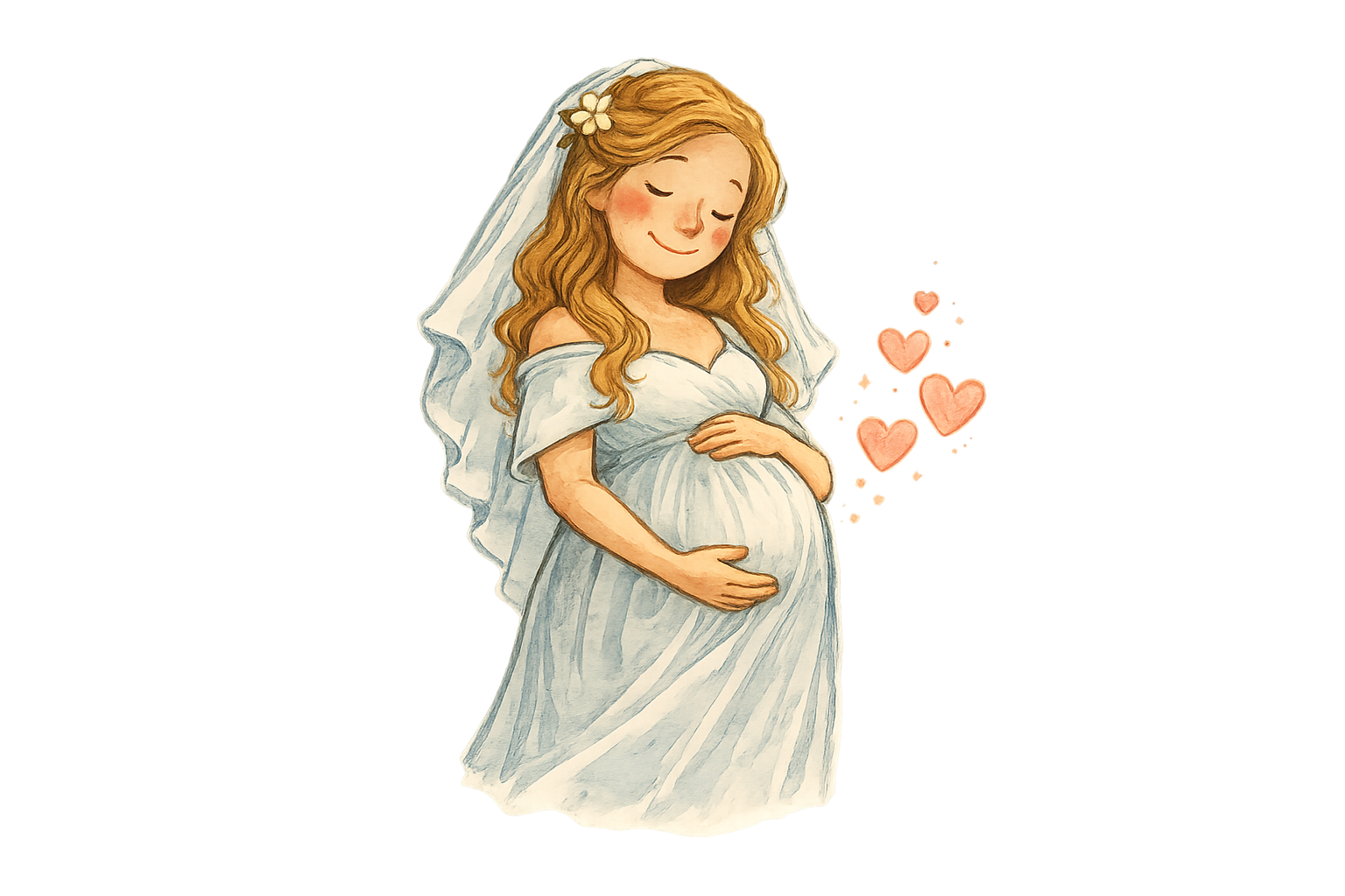 Sandra enceinte — illustration